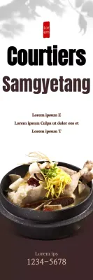 Promouvoir le Samgyetang avec un look épuré sur fond blanc