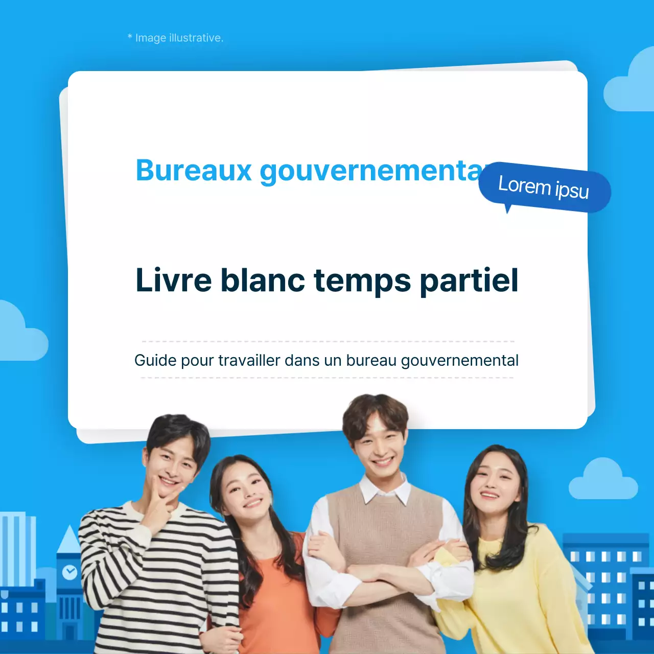 Recrutement d'emplois à temps partiel dans les administrations bleues et bleues claires