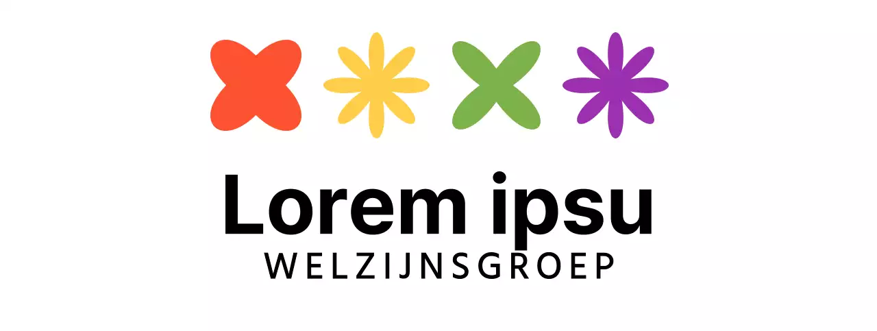 Kleurrijke, schattige en eenvoudige symbolen Logo combinatie stijl Kinderwelzijnsorganisaties en -groepen