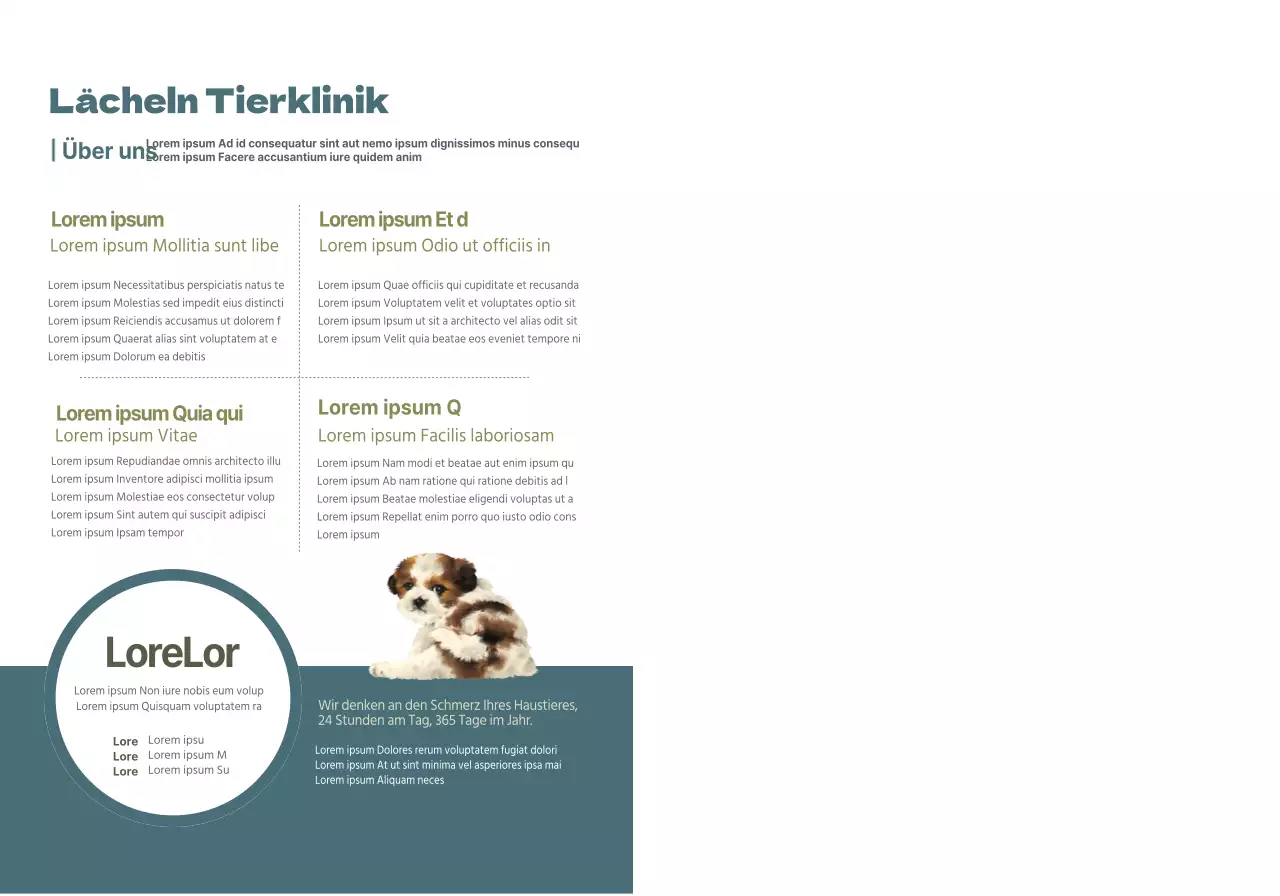 Türkisfarbene Tierklinik Stundenplan Konzept