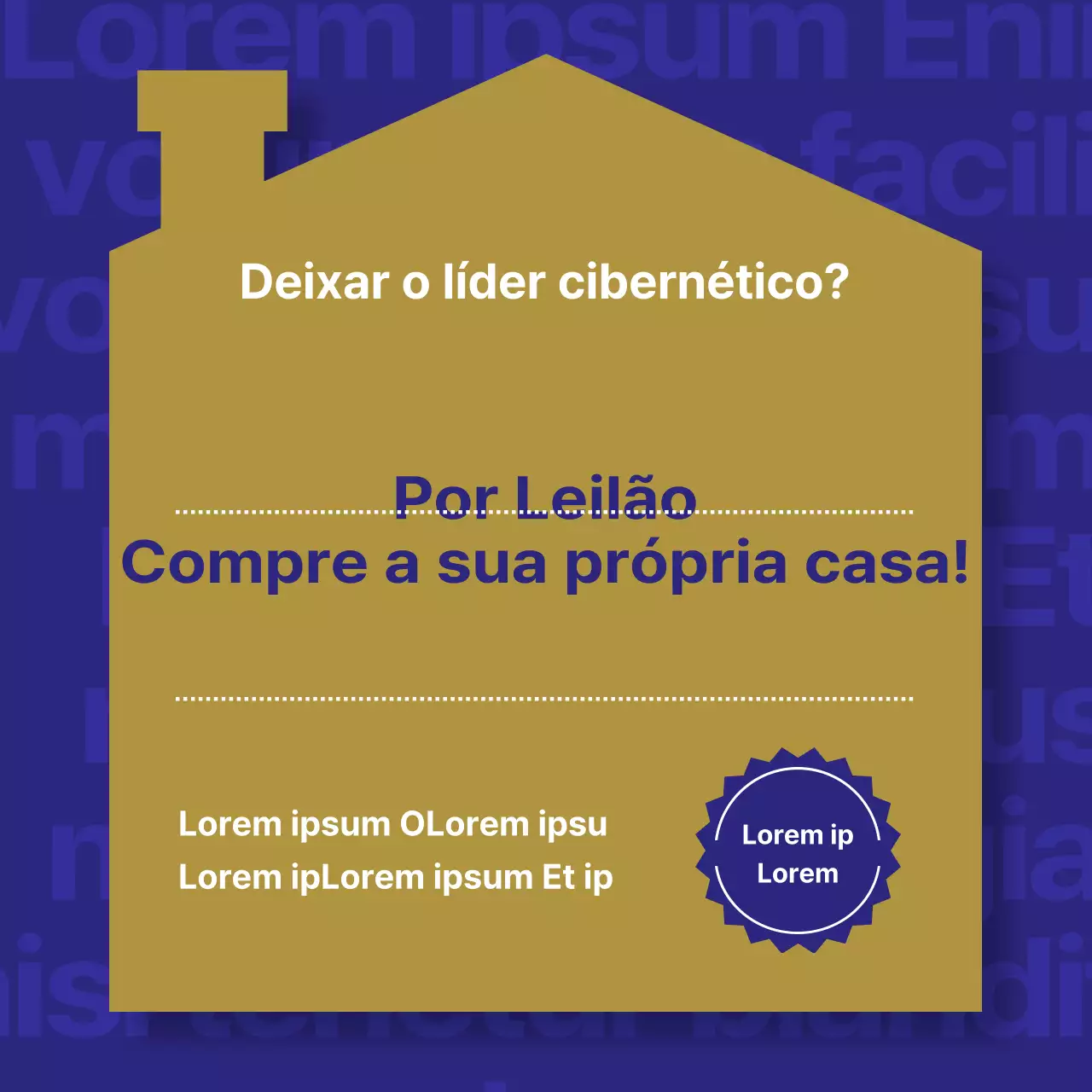 Um guia para investir em leilões de imóveis minimalistas azuis e dourados