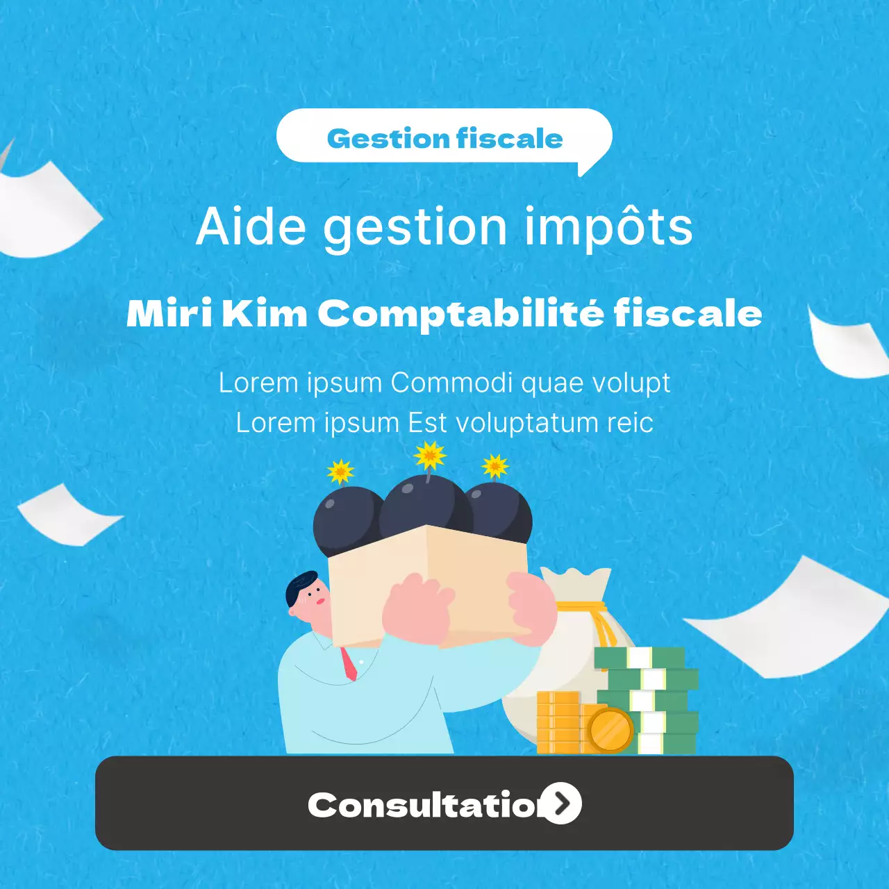 Illustration bleu ciel de la carte des impôts locauxNews