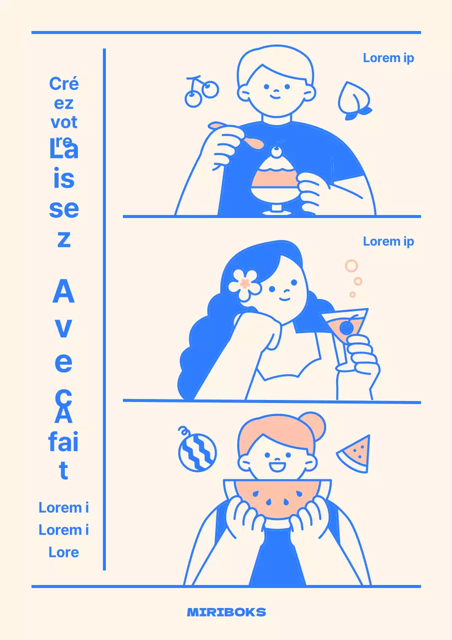 Mignon essai de vacances d'été en rose et bleu