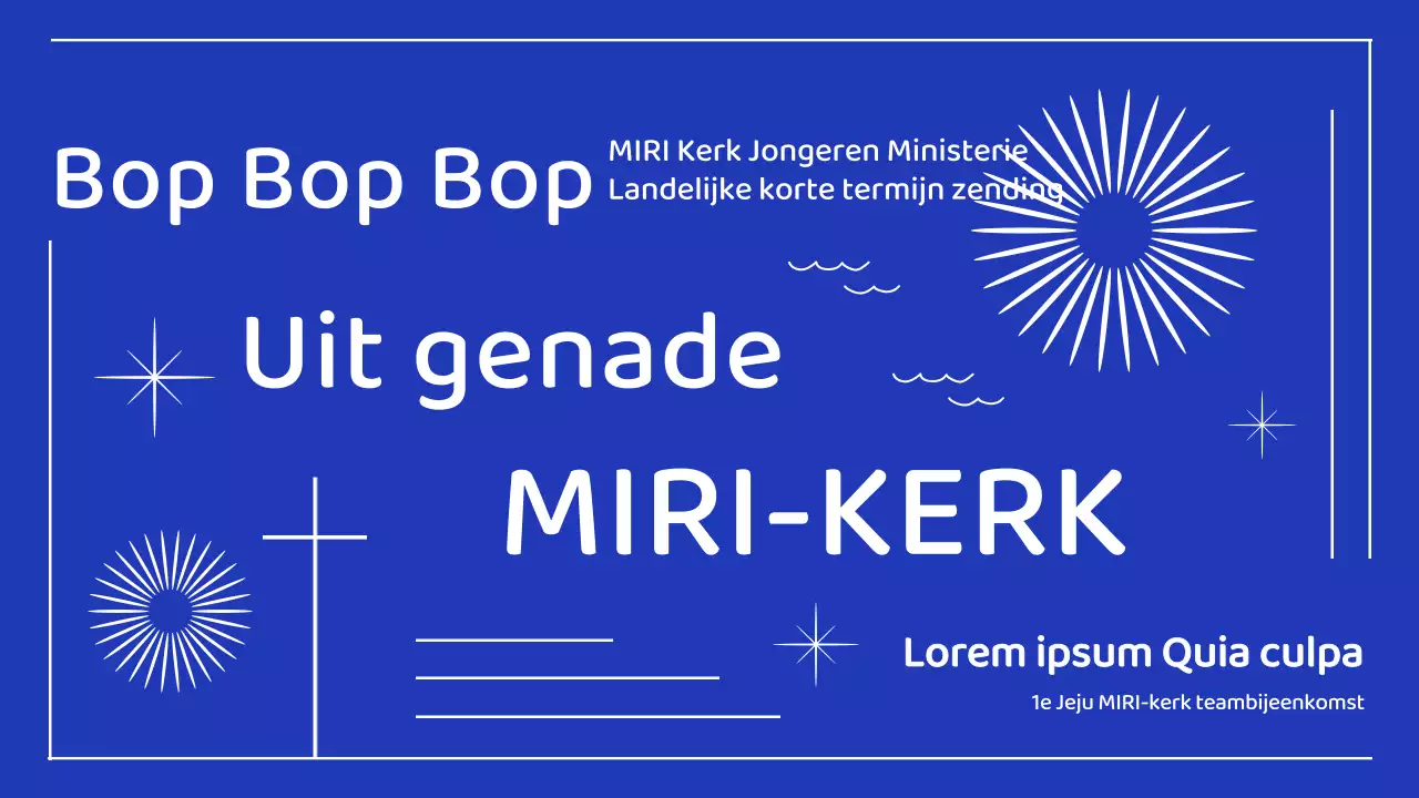 Een eenvoudige zomermissie met blauwe en witte lijnen