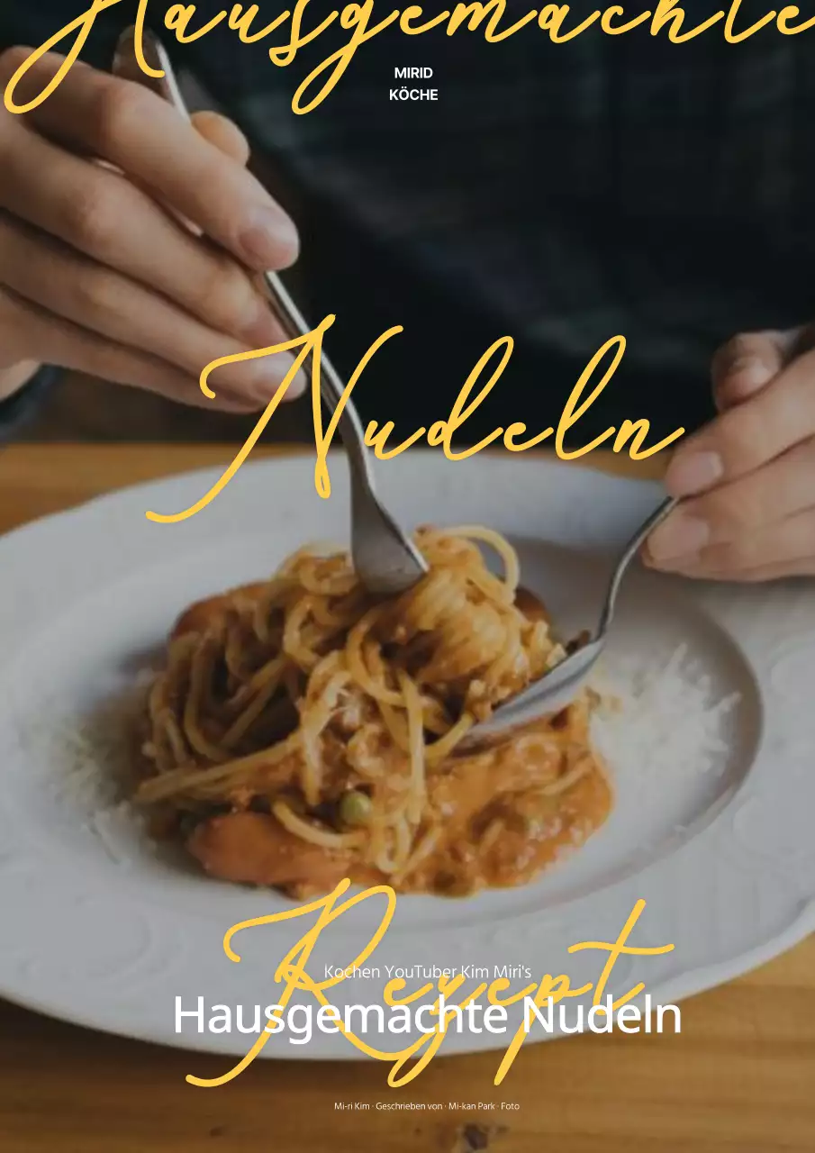 Gelbe Typografie Modernes Rezept