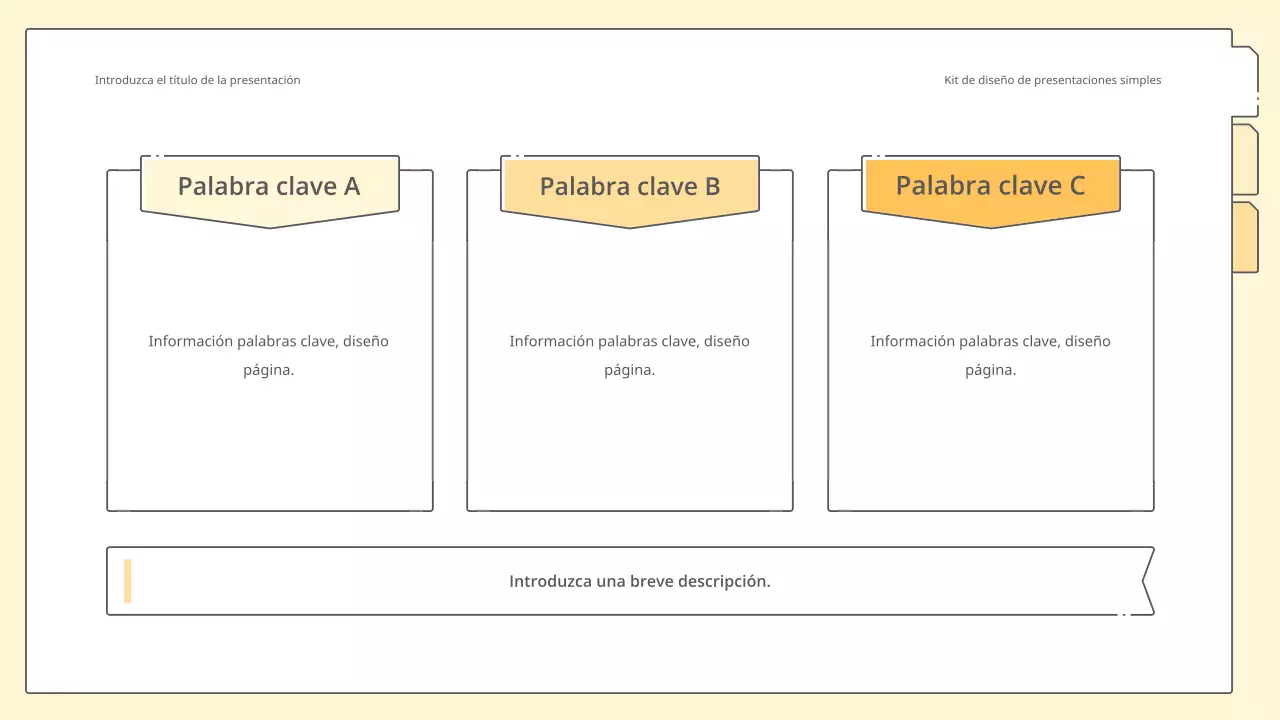 Kit de presentación limpio y sencillo en amarillo