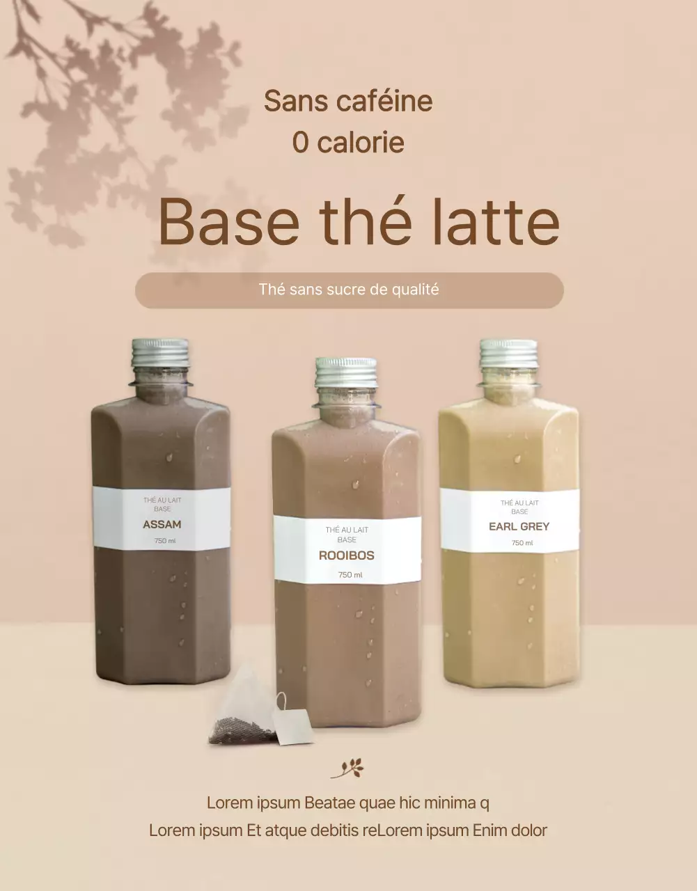 Base de thé au lait décaféiné