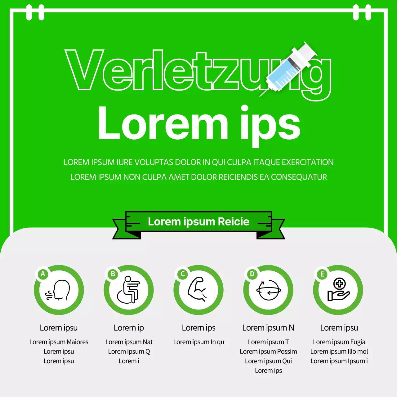 Golfverletzungen in Green und Grey CardNews