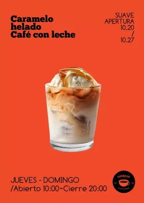 Póster de café multicolor