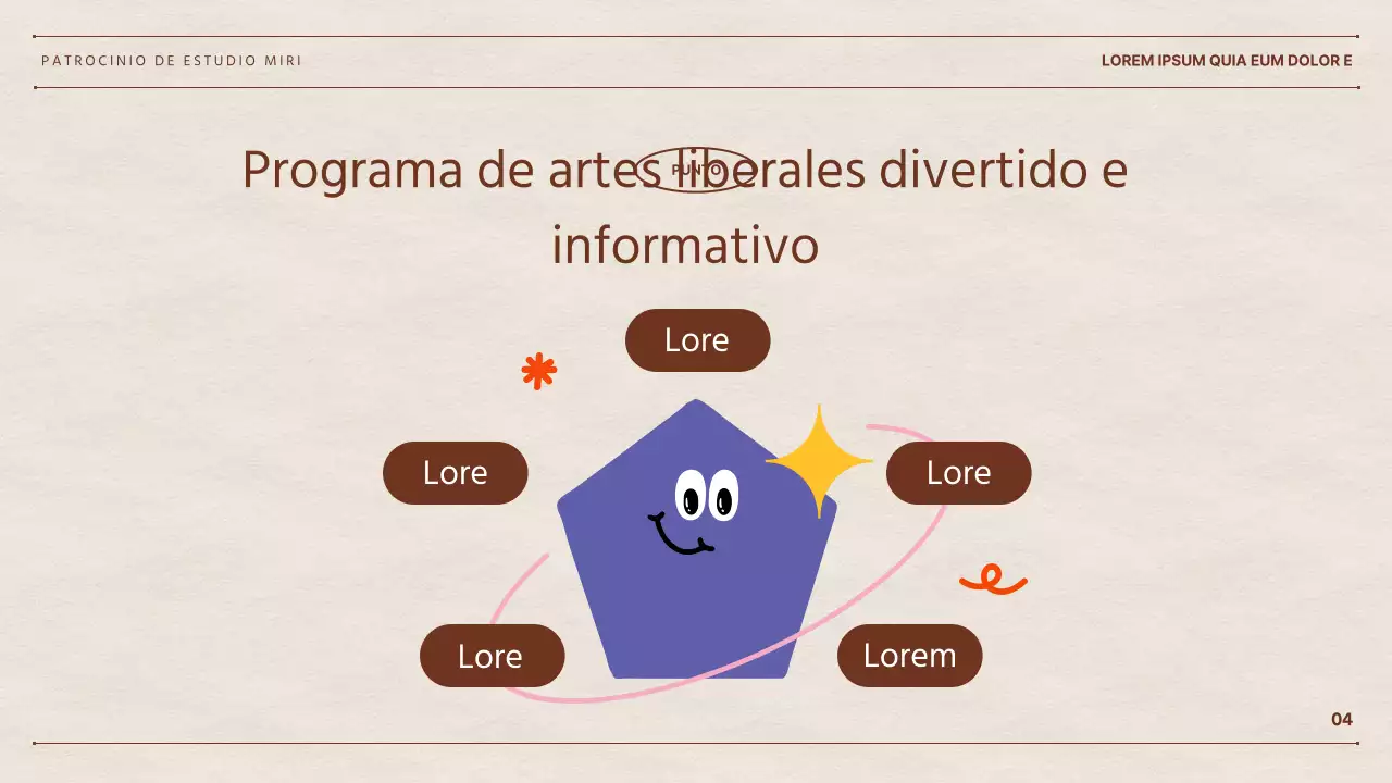 La propuesta del talento web Hyun Chan con fondo de papel y coloridas formas geométricas