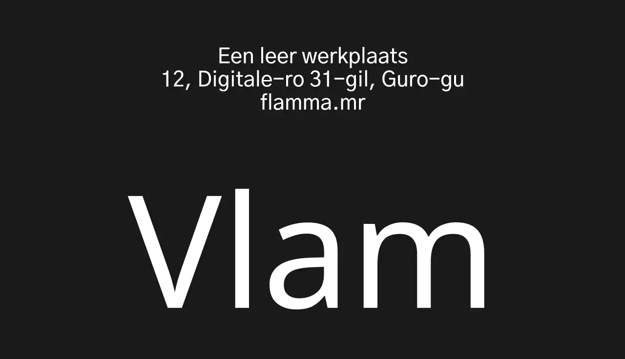 Een gedurfd visitekaartje met een oranje en zwarte twist