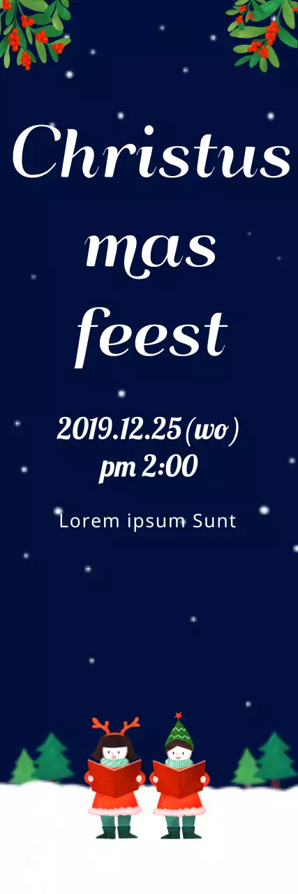 Marineblauwe sterrenhemel kerstfeestbanner