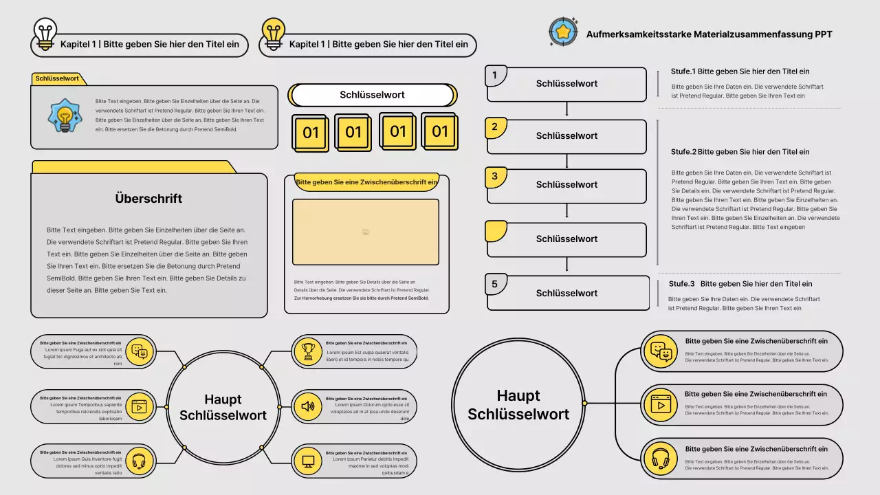 Kräftige Linien und eine aufmerksamkeitsstarke Präsentation in einem Zeitungskonzept mit gelben und hellblauen Akzentfarben