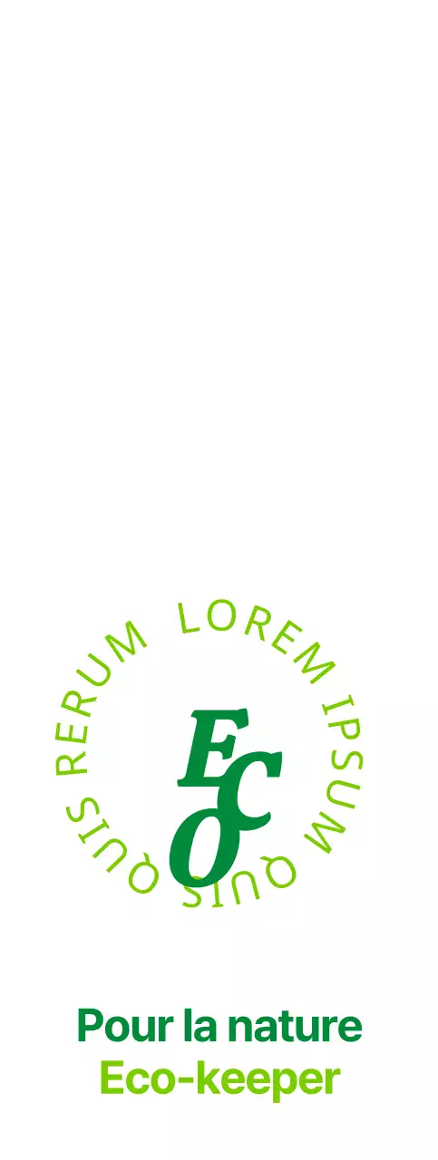 Logo texte-symbole simple avec une palette de couleurs vertes Publicité et promotion d'une association écologique