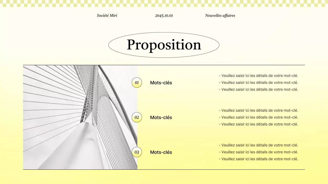 Proposition de projet d'entreprise kitsch en jaune