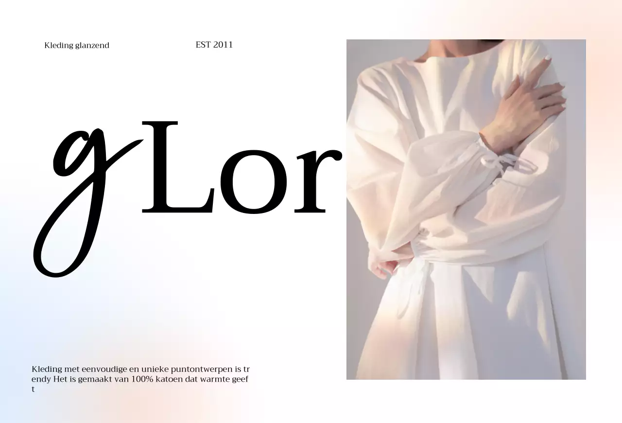 Glanzende eenvoudige kledingwinkel met kleurverlopen