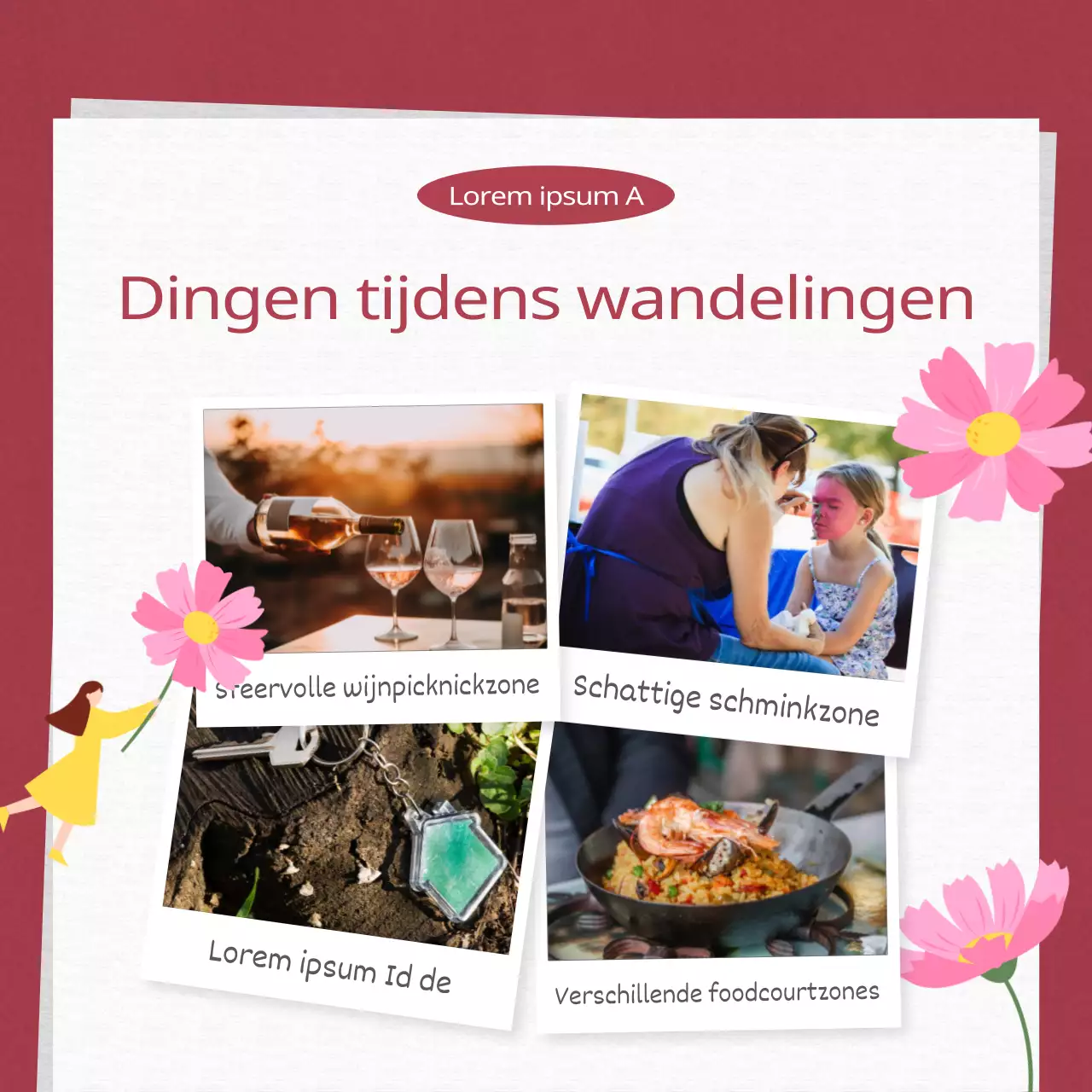 Promoot een modern herfstfestival in rood en oranje