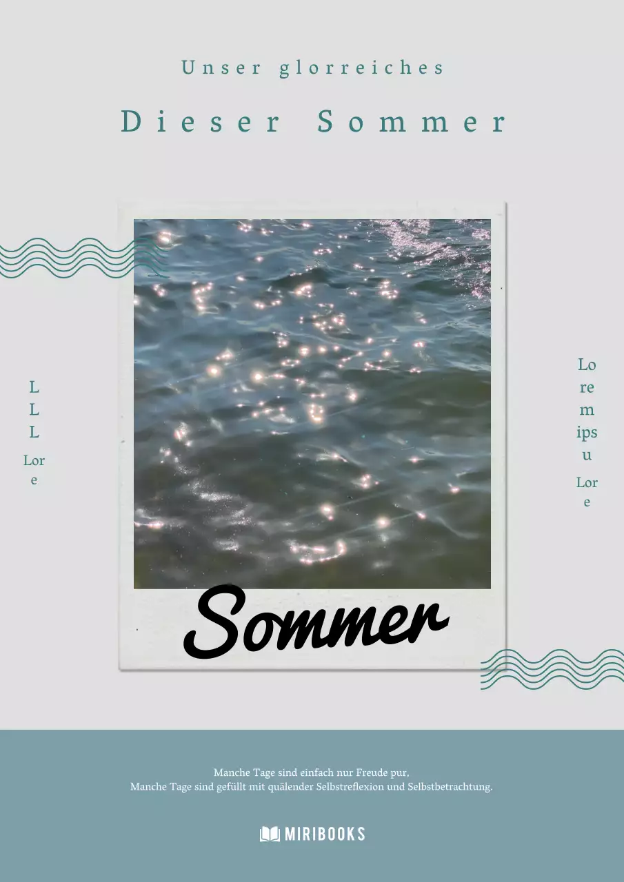 Abdeckung mit blauem Bild