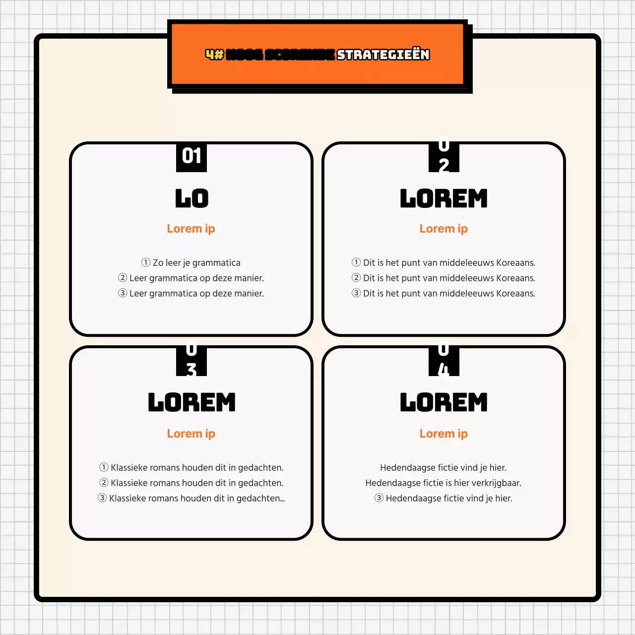Oranje en vleeskleurige endocriene analyse CardNews