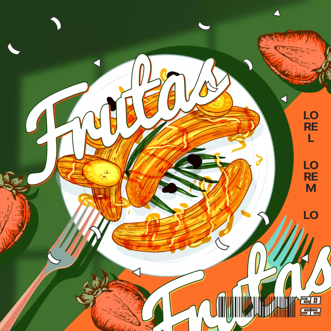Introdução de fruta verde e laranja da época no menu