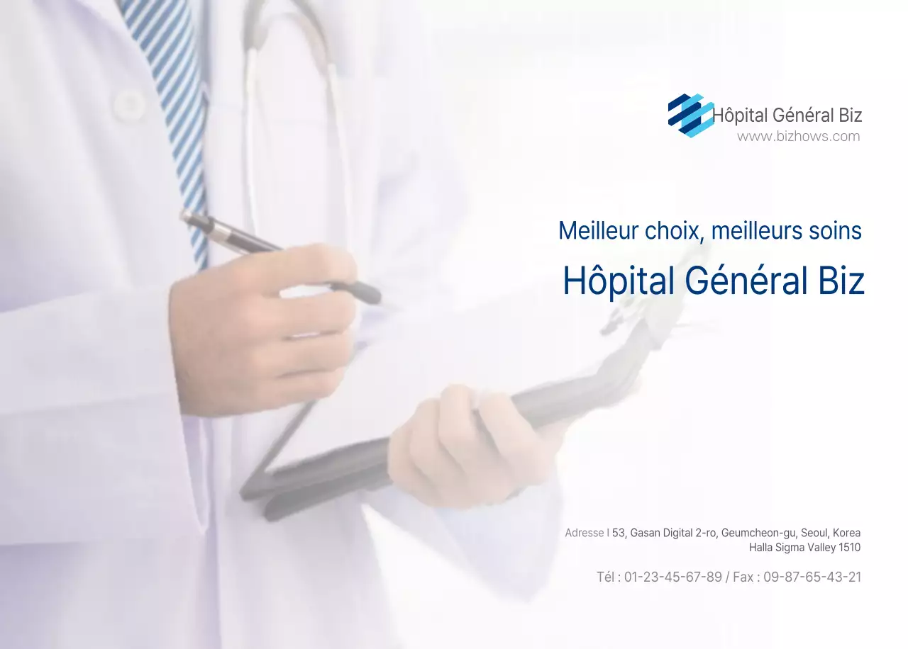 Hôpital simple blanc marine
