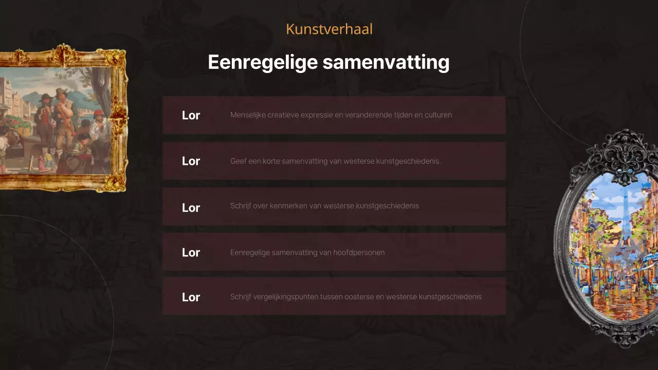 Infographic antiek meesterwerk in zwart en bruin