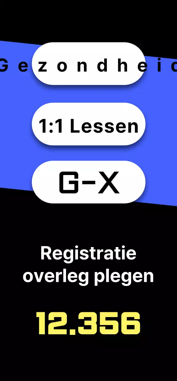 Health club aanbiedingen in blauw en zwart