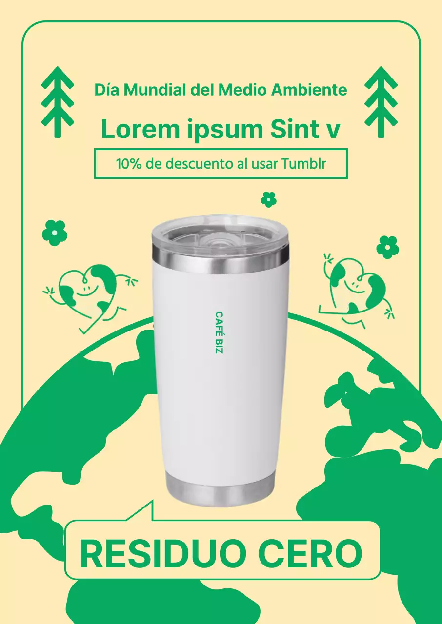 Evento en Tumblr con una ilustración de la Tierra sobre fondo amarillo