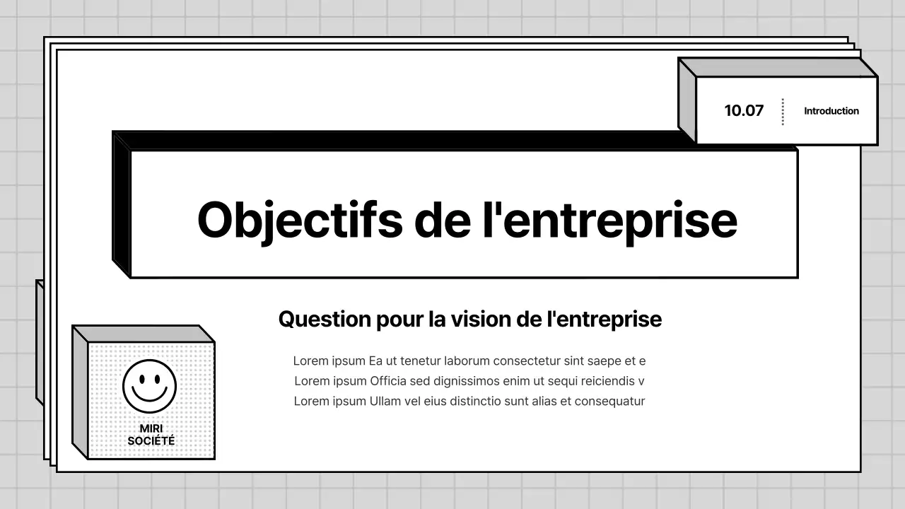 Un profil d'entreprise gris et géométrique pour une entreprise PT