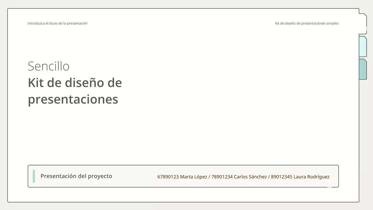 Kit de presentación limpio y sencillo en amarillo