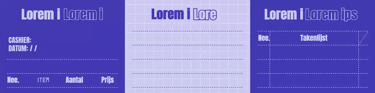 Patroon van eenvoudig ontvangstbewijsconcept in marineblauw en mauve