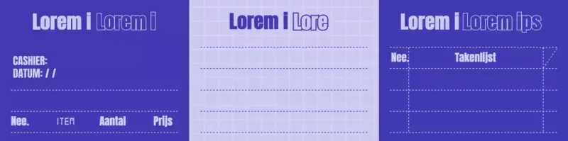 Patroon van eenvoudig ontvangstbewijsconcept in marineblauw en mauve