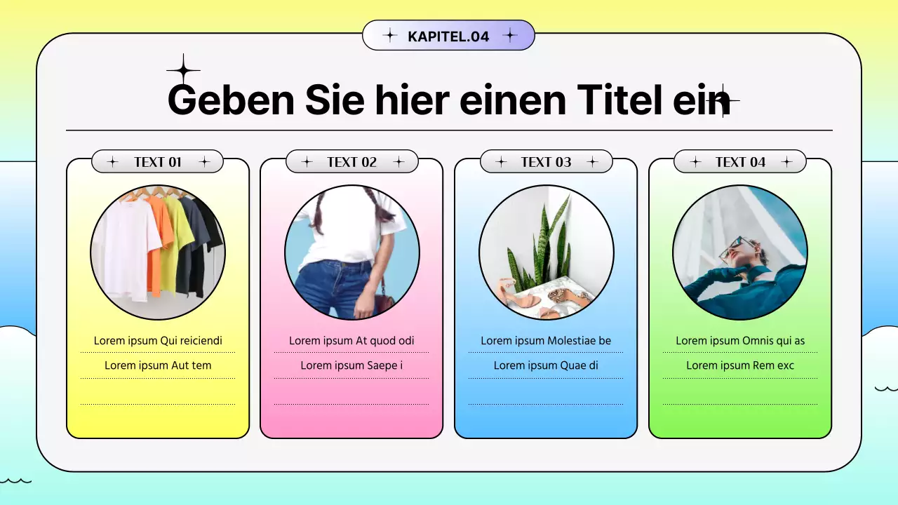 Leuchtend bunte Farbverlaufsformen Sommeraktion