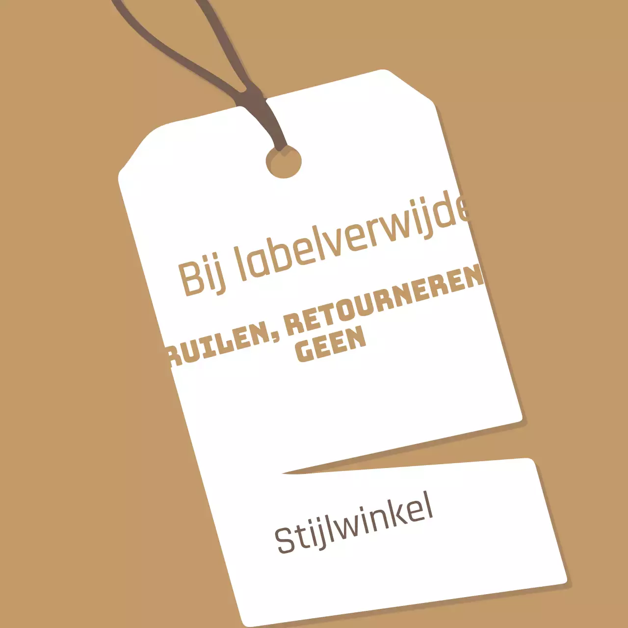 Geen ruilingen of retourzendingen