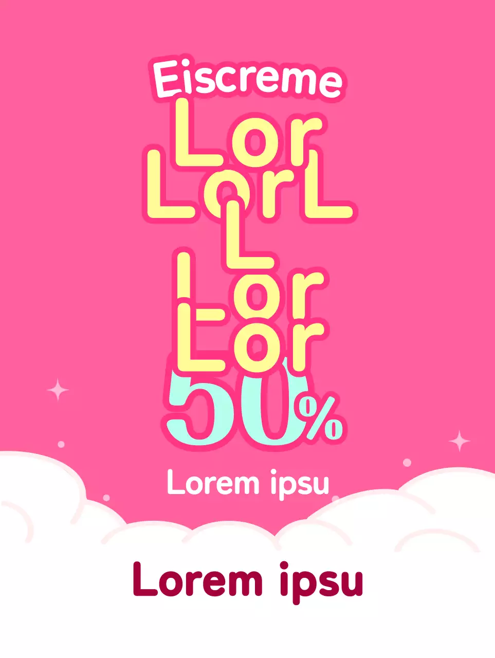 Eine rosa und hellblaue Eisdiele