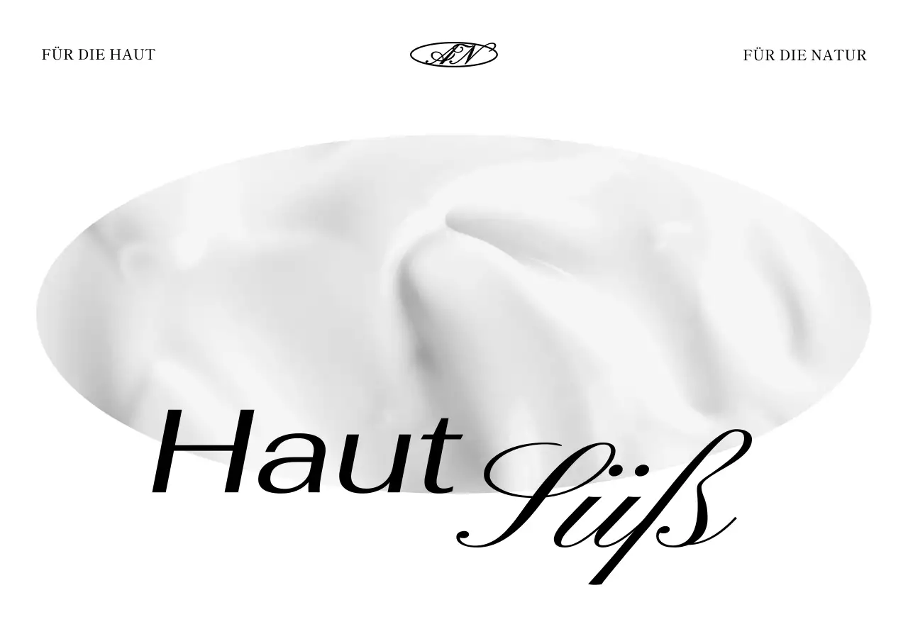 Luxus-Konzept Dankeskarte für eine Kosmetikmarke mit weißen und schwarzen Kosmetika und ein Foto des Ozeans.