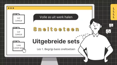 Geïllustreerde snelkoppeling op de werkplek in donkergeel YouTube-pictogram