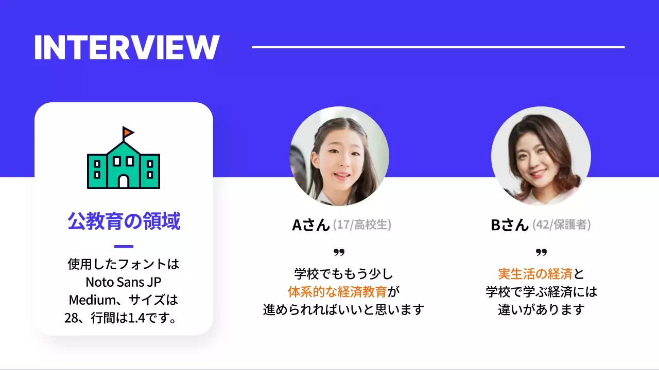 青 シンプル 教育 プレゼンテーション