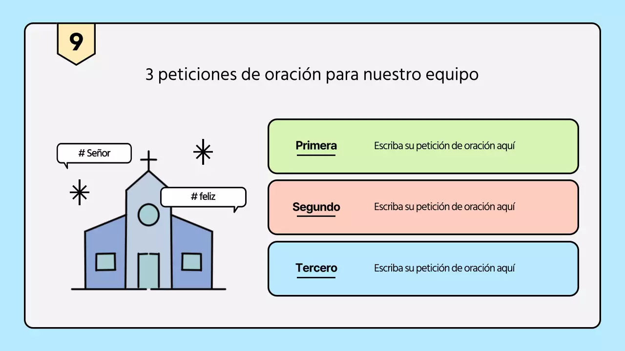 Un folleto de misiones de verano de la Iglesia, limpio y en colores pastel