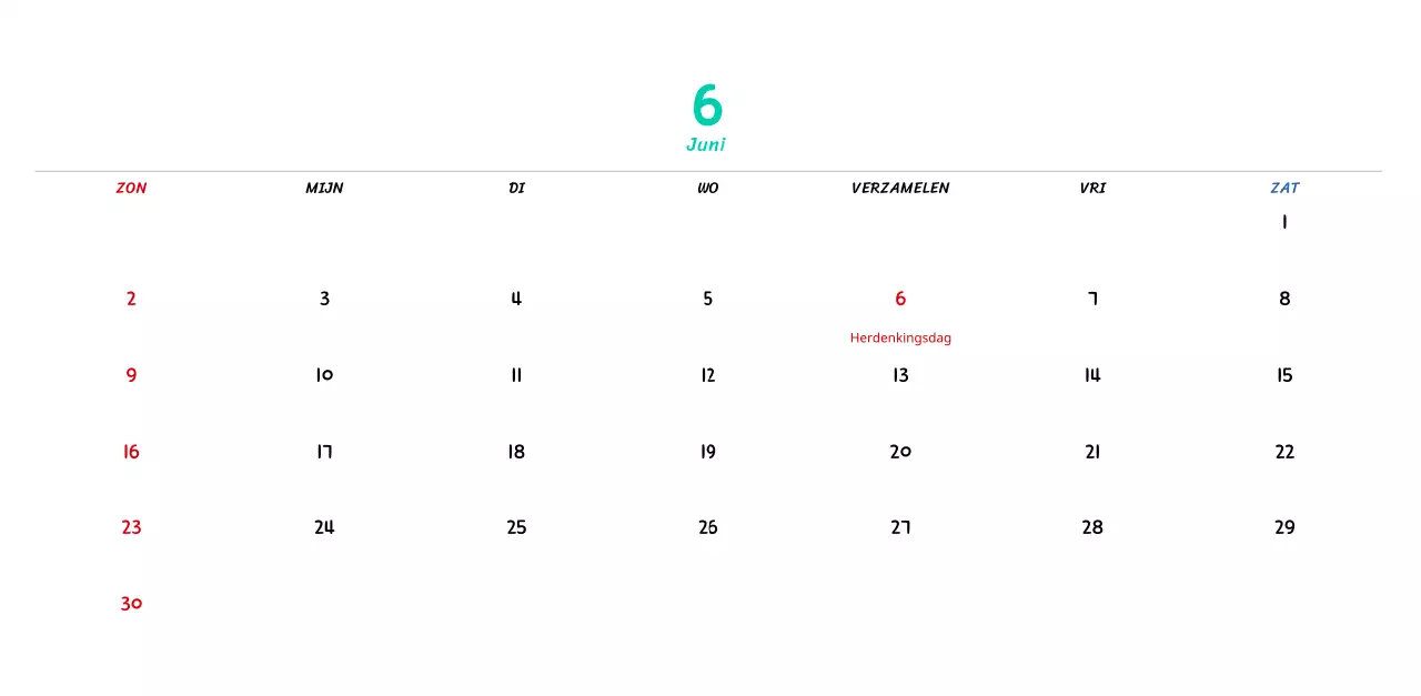 Nieuwjaarskalender met schattige lijnillustraties