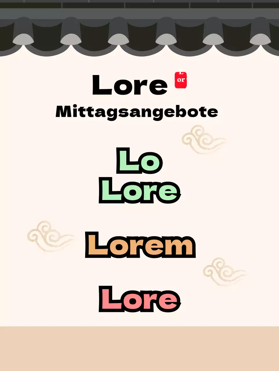 Traditionelles Konzept einer Metzgerei in einem beige gefliesten Haus