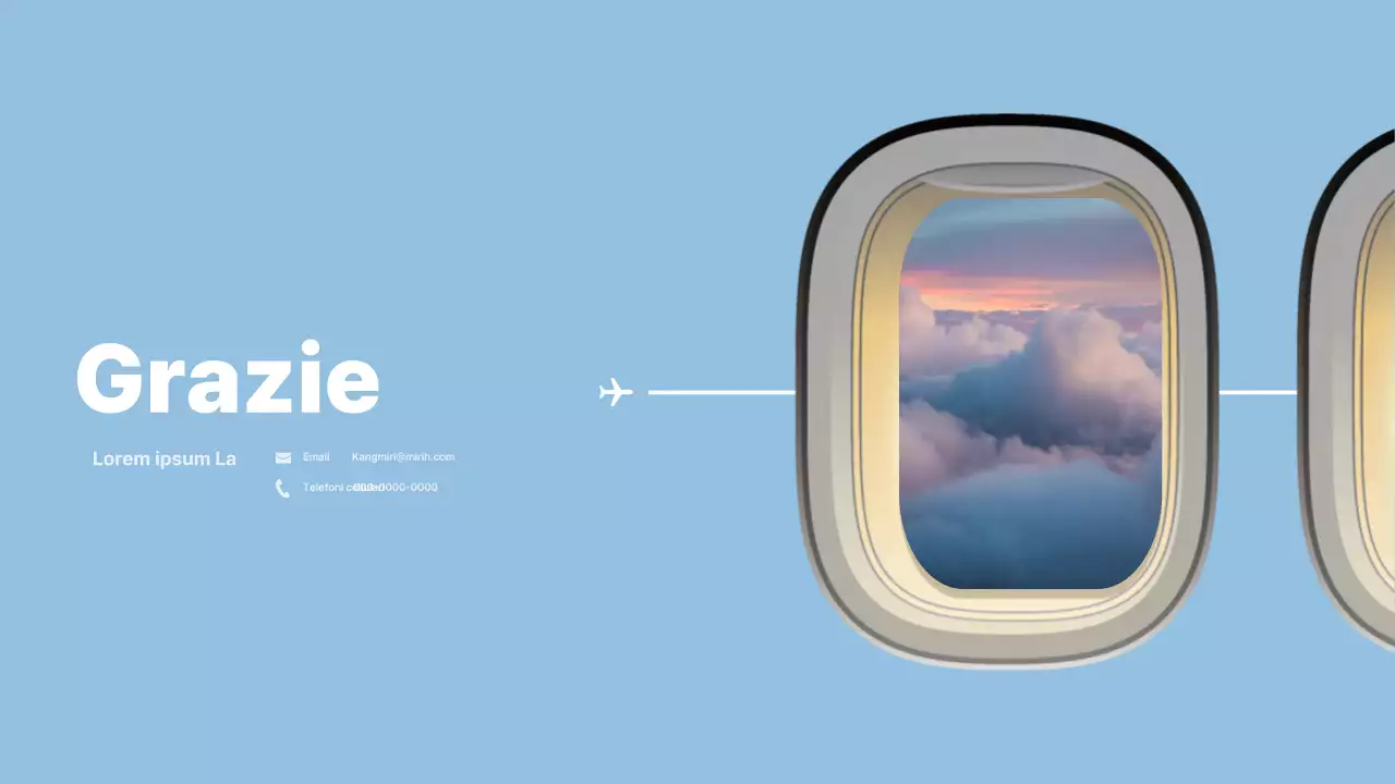 Finestre dell'aereo in blu concetto di pubblicità della compagnia aerea breve