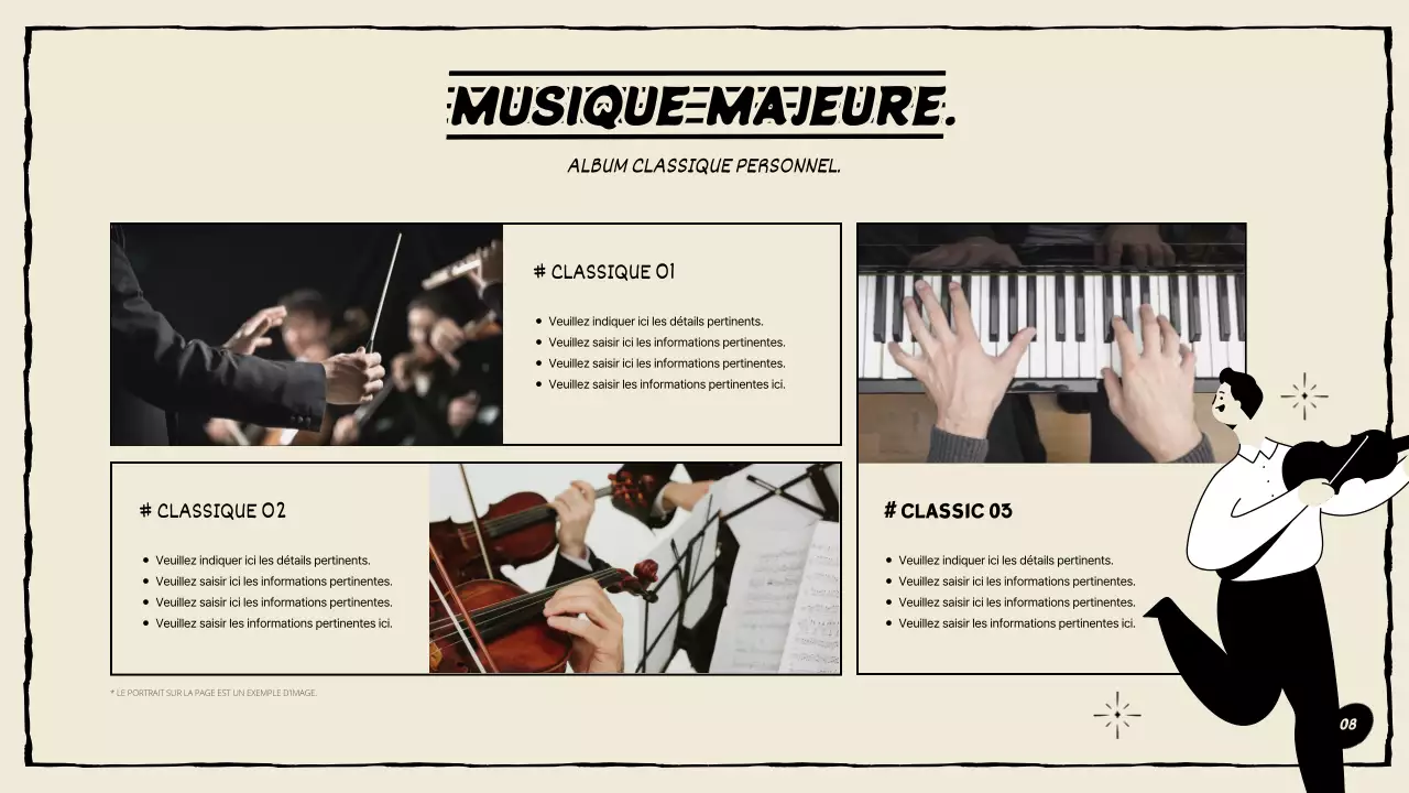 Portefeuille du compositeur en orange et noir