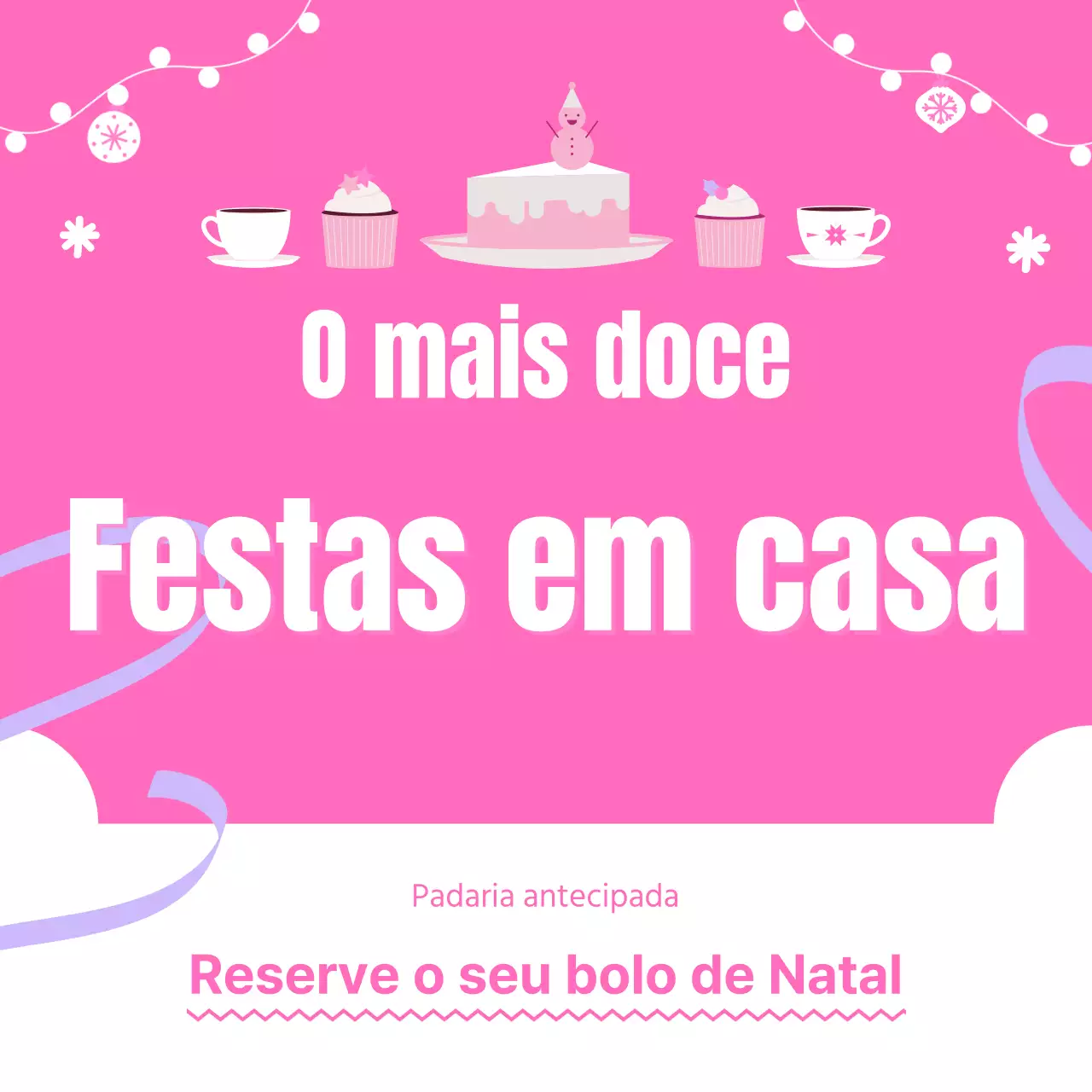 Evento de reserva de bolos de Natal com a Pink Cake Party