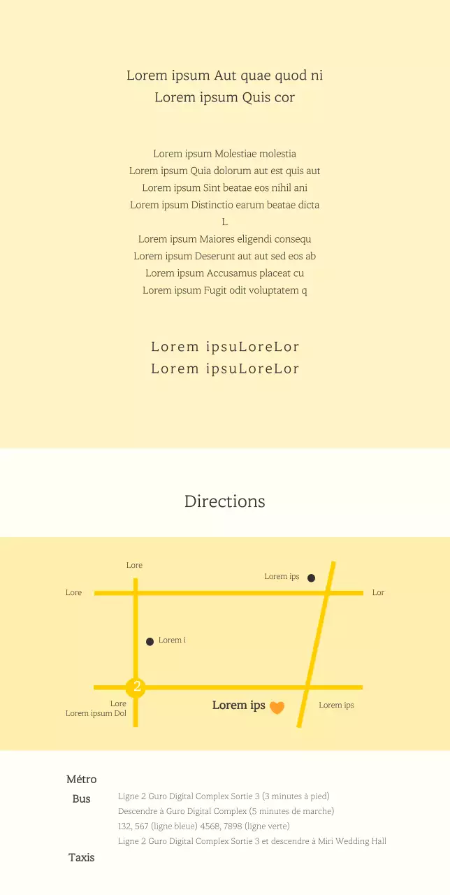 Une invitation de mariage chaleureuse et luxueuse en jaune