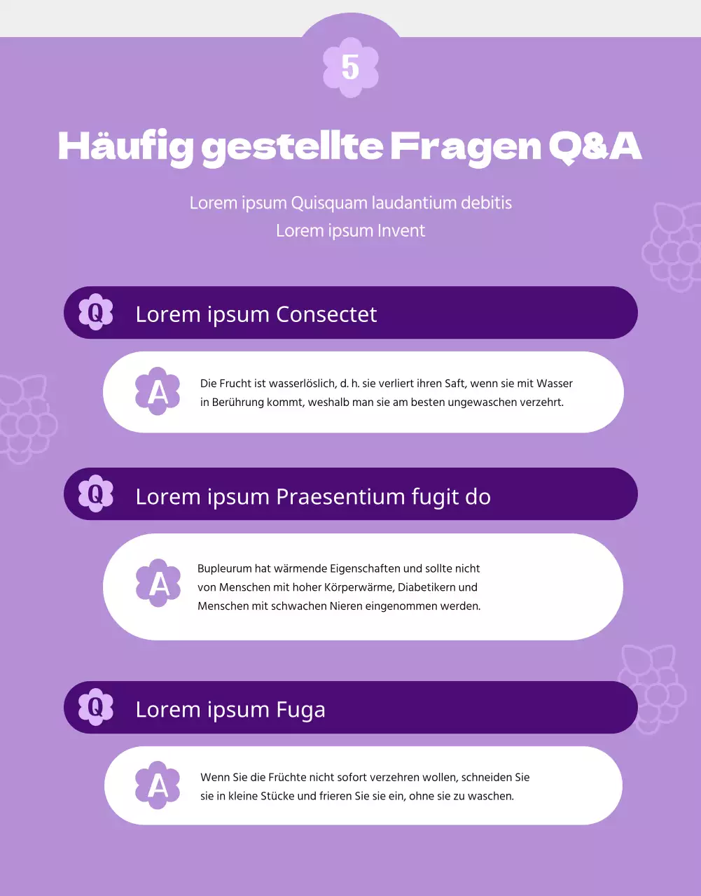 Ein einfaches und hübsches malvenfarbenes und weißes Wams