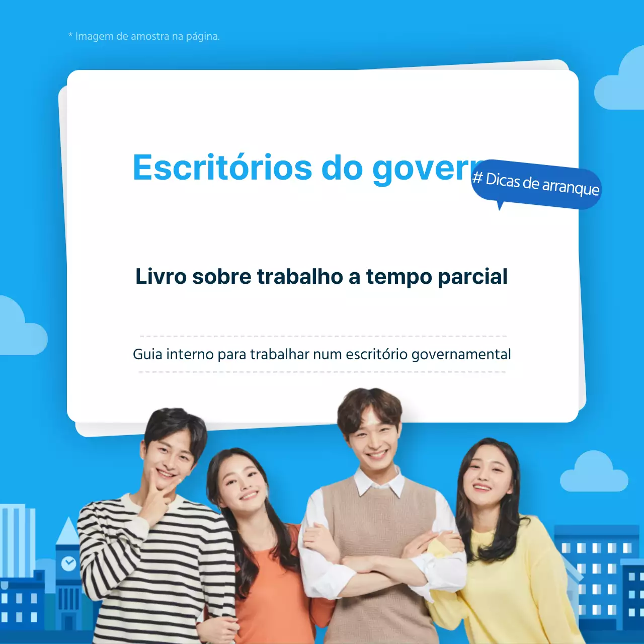 Empregos a tempo parcial azuis e azuis claros na administração pública