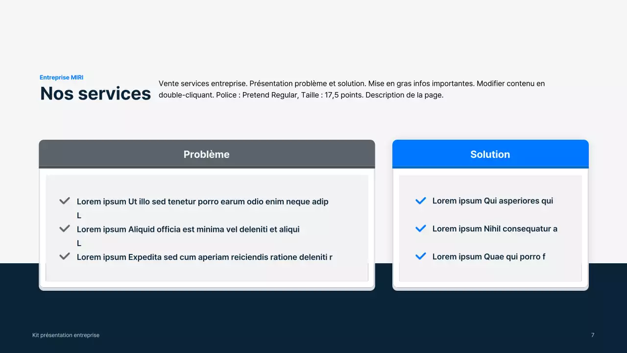 Matériel d'entreprise simple en bleu et gris
