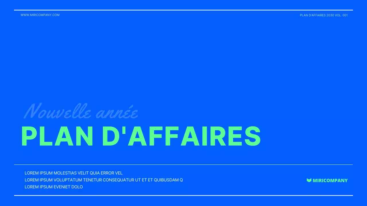 Présentation d'un plan d'affaires en vert citron