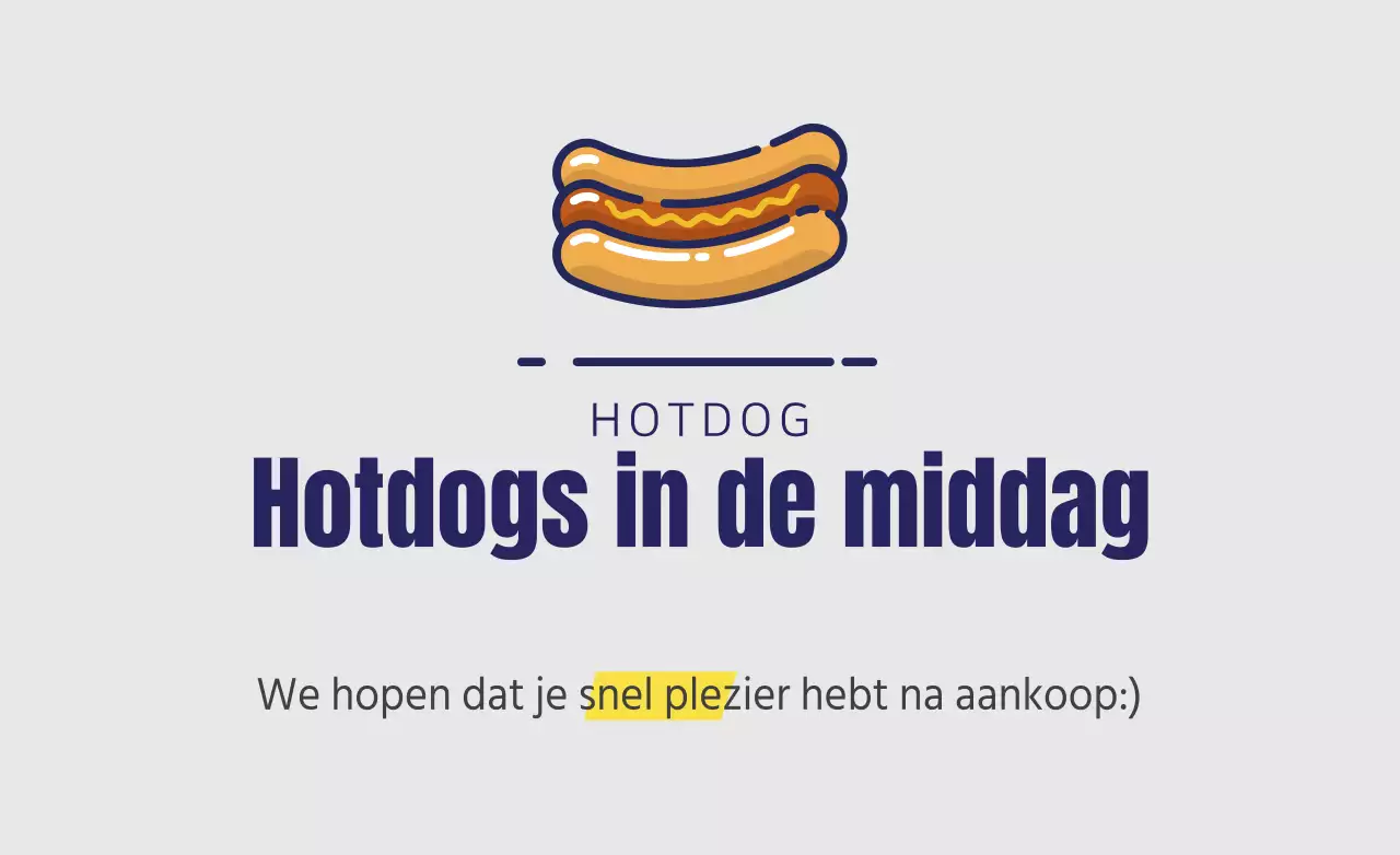 Hotdogs in de middag